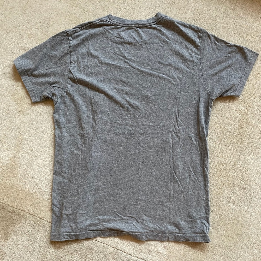 Patagonia Mens Gray Organic Cotton Bicycle Graphic T-Shirt Medium Made in USA